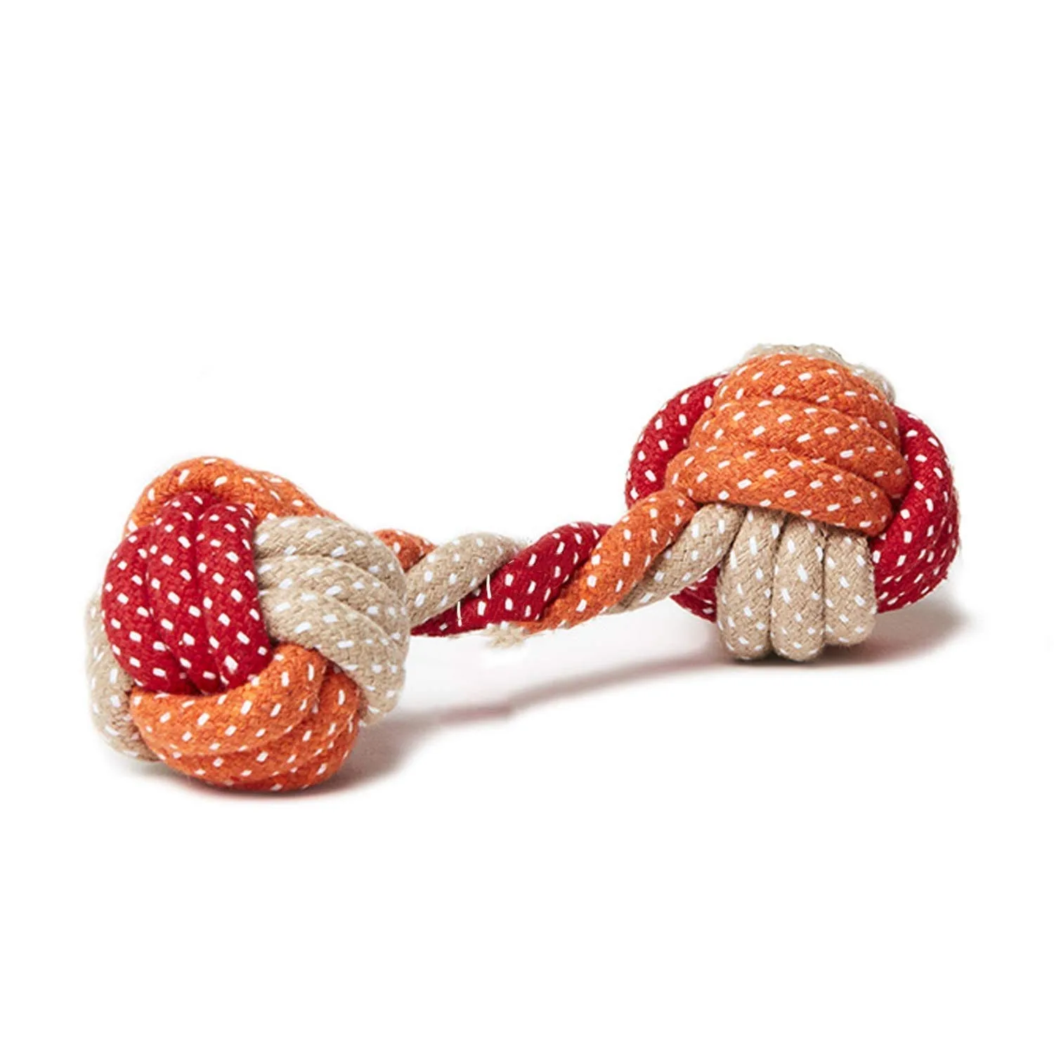 Polyester-Cotton Rope Dumble Toy with Ball