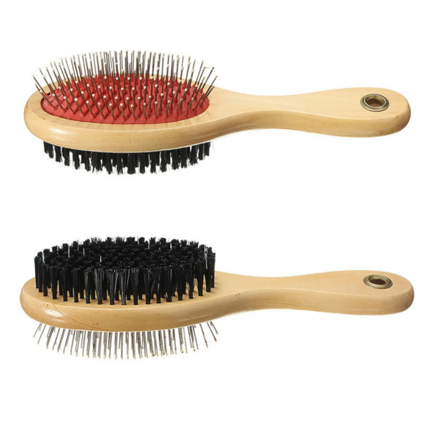 Imported Wooden Handle Double Side Pin Brush