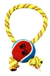 Polyester-Cotton Rope Cross with Ball Toy