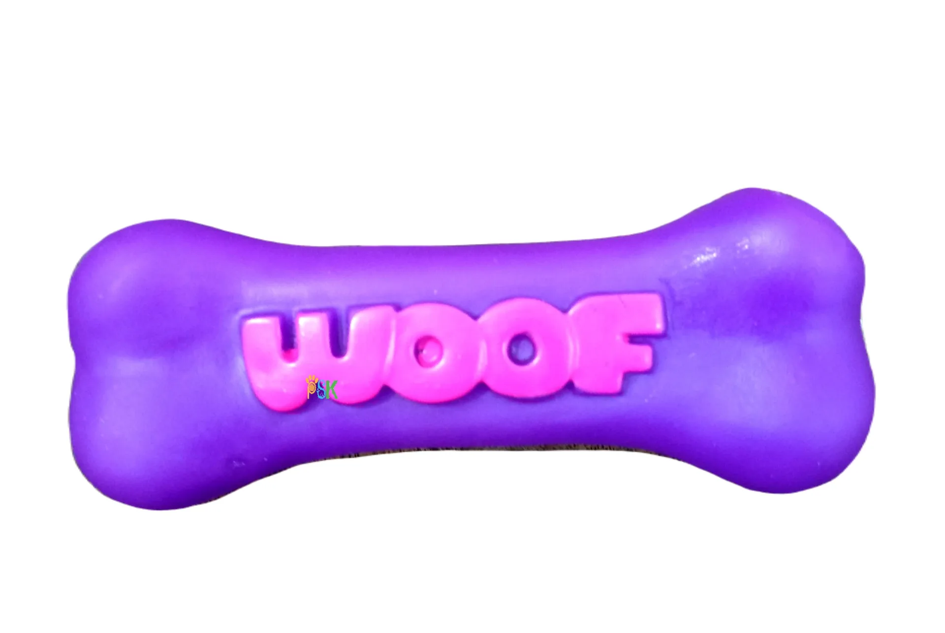 Imported Squeaky Vinyl Toy Woof Bone