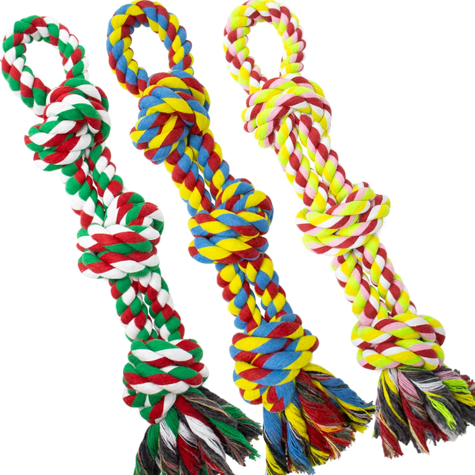 Polyester-Cotton Rope Triple Knot Toy