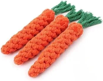 Polyester-Cotton Rope Carrot Toy
