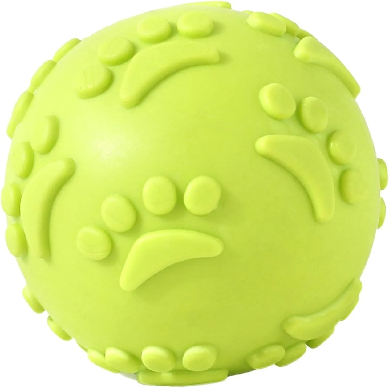 Imported Squeaky Rubber Toy Ball with Paw