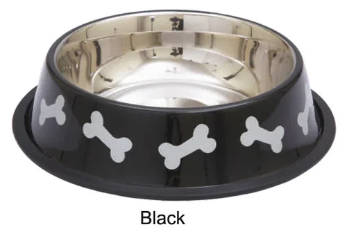 Printed Single Diner Bowl with Fixed Black Rubber Base