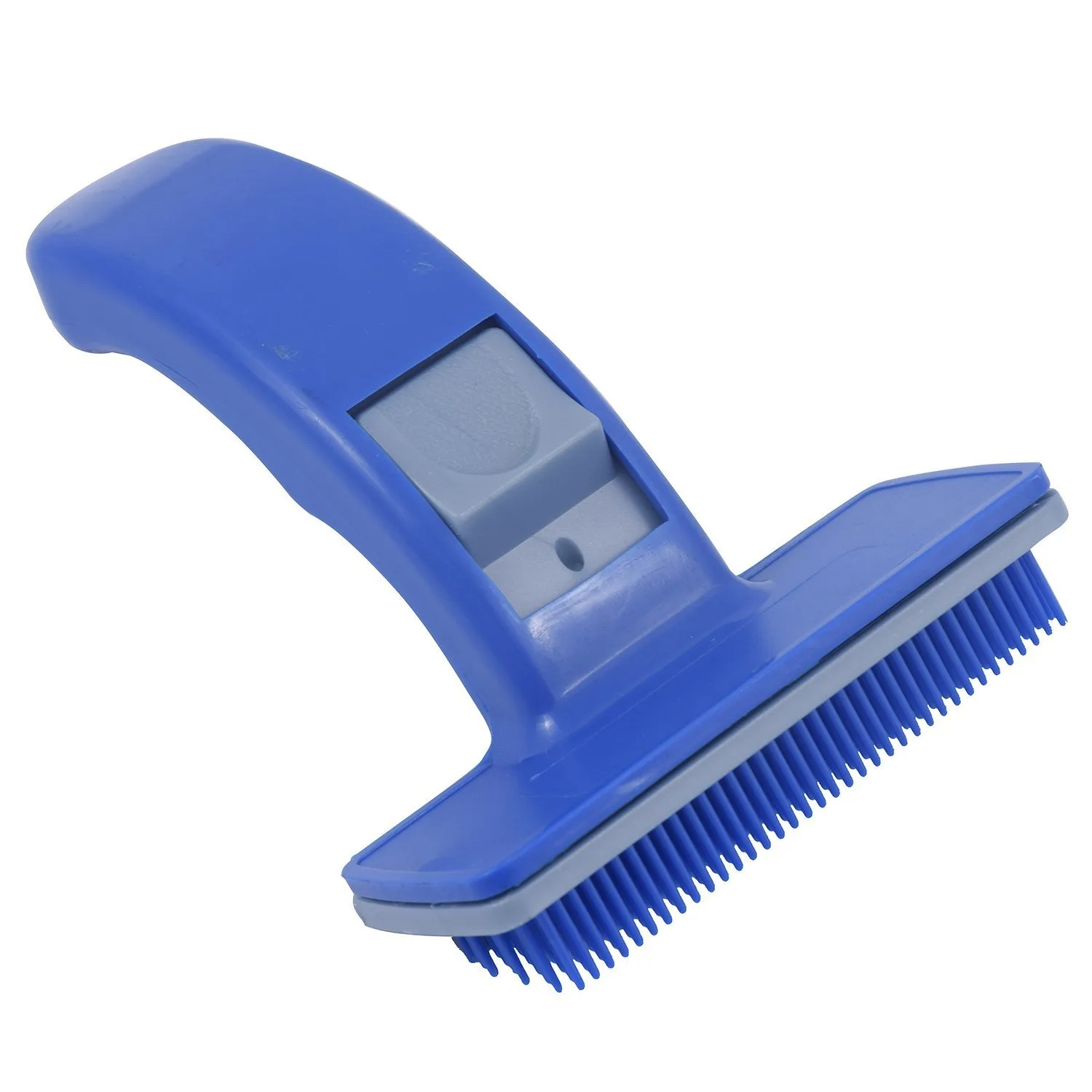 Imported Push Button Slicker Brush Soft Handle with Protective Cover