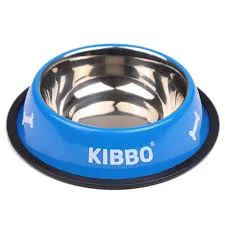 Printed Single Diner Bowl with Fixed Black Rubber Base