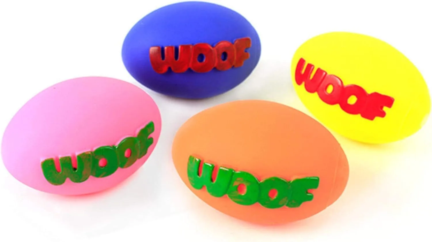 Imported Squeaky Vinyl Toy Woof Rugby